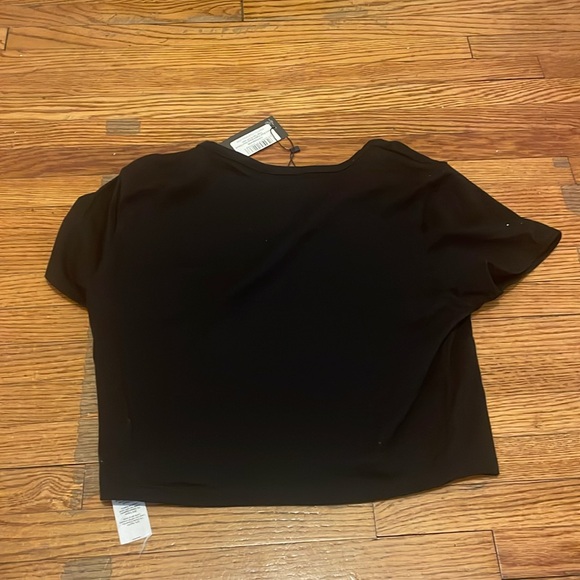 NWT Basic Black Cotton Blend Short Sleeve Crop Top size 6 - Picture 6 of 6